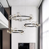 15/24-Lights Modern Creative Metal Chandelier Transparent Glass Bubble Lamp For Living Room