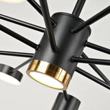12-Lights Sputnik Chandelier Ambient Light Metal Globe Glass Candle Style LED - heparts