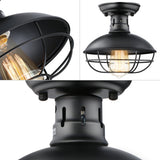 Cap Industrial Ceiling Light Ivalue Mini Semi Flush Mount Ceiling Light Fixture Matel - heparts