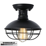 Cap Industrial Ceiling Light Ivalue Mini Semi Flush Mount Ceiling Light Fixture Matel - heparts