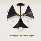 Mini Style Retro Wall Lamps & Sconces Ambient Light Electroplated Metal E26/E27 Edison Bulb - heparts