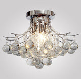 Flush Mount Lights Ambient Light Chrome Metal Crystal, Mini Style E12E14
