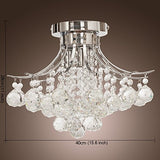 Flush Mount Lights Ambient Light Chrome Metal Crystal, Mini Style E12E14
