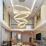 LED Chandelier Bedroom Light for Home Crystal Gold Chandeliers Living room Dining room Double Ring Lighting Lustre Lamp