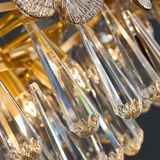 D60cm-D80cm Chandelier Gold Crystal Flush Mount Lights Modern Metal Electroplated 110-240V