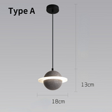 Cement Planet Design LED Pendant Light Bedside Lamp Lantern