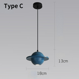 Cement Planet Design LED Pendant Light Bedside Lamp Lantern