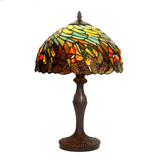 12 Inch Tiffany Lamp Classical Table Lamp Stained Glass Brown Zinc Alloy Base