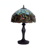 12 Inch Tiffany Lamp Classical Table Lamp Stained Glass Brown Zinc Alloy Base