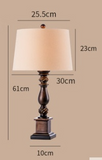 Retro Table Lamp Wood Fabric E26/E27 Dimmable