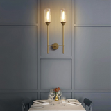 Light Luxury Bedroom Bedside Lamp Minimalist Living Room Background Wall Lamp Stair Corridor Golden Wall Lamp