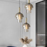 Modern Light Luxury Restaurant Lamp American Simple Bar Chandelier Creative Aisle Stair Glass Lamp