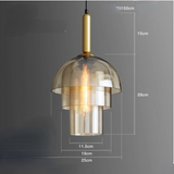 Modern Light Luxury Restaurant Lamp American Simple Bar Chandelier Creative Aisle Stair Glass Lamp