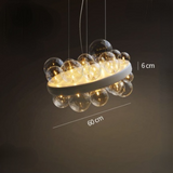 Bubble Glass Chandelier Modern Light Luxury Bedroom Lamp Studio Cafe Restaurant Lamp
