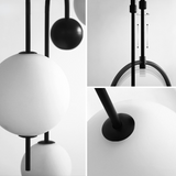 Modern Simple White Glass Ball Grape Chandelier Pendant Lighting