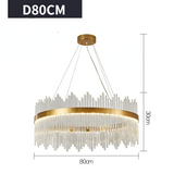 Luxury Crystal Chandelier Modern Simple Creative Ring Chandelier LED