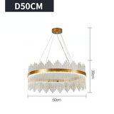 Luxury Crystal Chandelier Modern Simple Creative Ring Chandelier LED