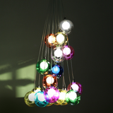 DIY Multi-Colored Bubbles Modern Chandelier Glass Ball Stairs Bedroom Creative Kids Room Pendant Light Restaurant Bubble Light Glass Chandelier G4 LED - heparts