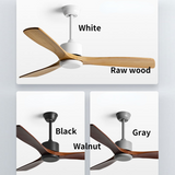 Modern 3-Blade Ceiling Fan with light Walnut Blade with Remote Control Included For Living Room