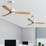 Modern 3-Blade Ceiling Fan with light Walnut Blade with Remote Control Included For Living Room