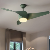 3-Blade LED  Retro Fan Lamp Modern Electric Fan Remote Control Ceiling Fan Lamp For Living Room