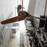 3-Blade LED  Retro Fan Lamp Modern Electric Fan Remote Control Ceiling Fan Lamp For Living Room