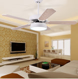 42" 5-Blade LED Fan Lamp Remote Control Ceiling Fan Lamp Restaurant Charged Fan Ceiling Lamp Simple