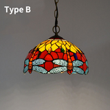 D12inch Tiffany Glass Pendant Light Ambient Light  Chandelier Decorative Lamp