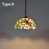 D12inch Tiffany Glass Pendant Light Ambient Light  Chandelier Decorative Lamp