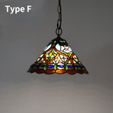 D12inch Tiffany Glass Pendant Light Ambient Light  Chandelier Decorative Lamp