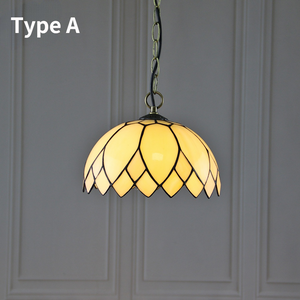 D12inch Modern Simple Tiffany Glass Pendant Light Ambient Light Chandelier Decorative Lamp