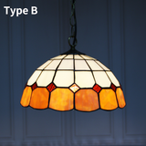 D12inch Modern Simple Tiffany Glass Pendant Light Ambient Light Chandelier Decorative Lamp