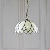 D12inch Modern Simple Tiffany Glass Pendant Light Ambient Light Chandelier Decorative Lamp