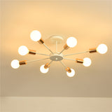 8-lights Vintage Metal Semi Flush Mount Ceiling Light E26/E27 LED