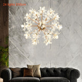 18/24/32 Lights Crystal Flower Chandelier Pendant Light Luxury Creative LED G4