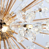 18/24/32 Lights Crystal Flower Chandelier Pendant Light Luxury Creative LED G4