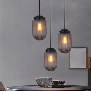 Nordic Simple Glass Chandelier Living Room Dining Room Study Bedroom Glass Iron Chandelier