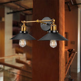 2-Lights Wall Sconce with Funnel Flared Shade Vintage Industrial Wall lamp Light Fixture