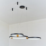 New 2-Lights Circular Pendant Light Chandelier Lighting Ambient Light - LED Dimmable Remote Control - heparts