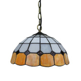 D12inch Modern Simple Tiffany Glass Pendant Light Ambient Light Chandelier Decorative Lamp