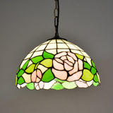 37 Type 12" Wide Tiffany Style Hanging Pendant Light Lamp Ceiling 18" Wide Stained Glass Creative Antique Vintage Decor Baroque Art MAX 60W - heparts