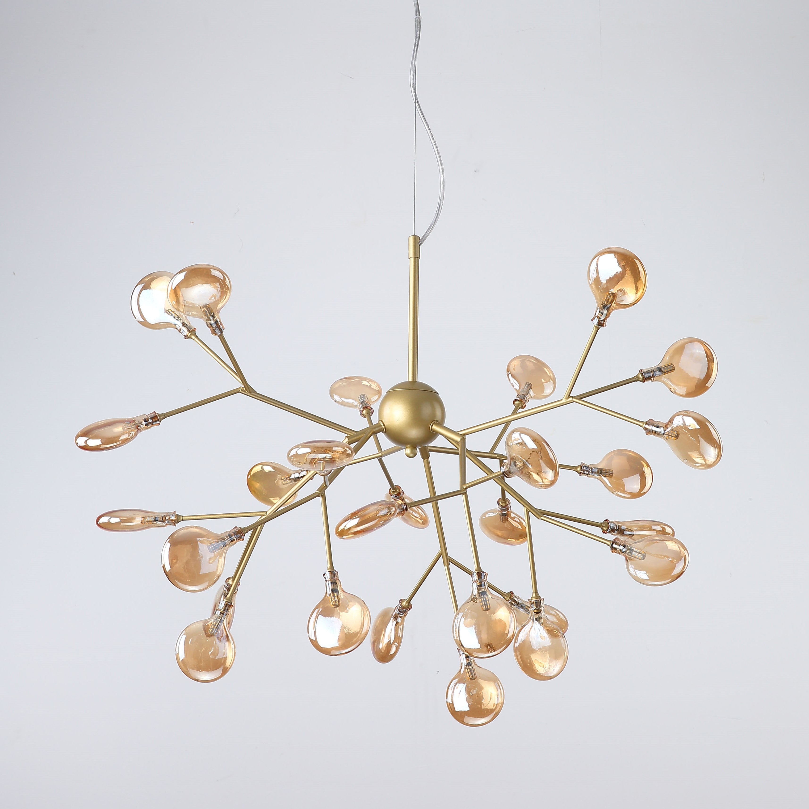 27 Lights Shell Glass Novelty Sputnik Chandelier Ambient Light Painted Finishes Metal Glass Creative Bulb Included G4
