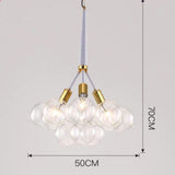 3-6 Lights Glass Ball Pendant Light Nordic Creative Living Room E26E27