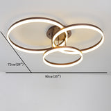 3-Head Modern Simplicity Led Ceiling Lamp LED Integrated Dimmable Flush Mount Lights - heparts
