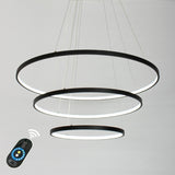 3-Lights Circular Pendant Light Chandelier Lighting Lamp Ambient Light Dimmable Remote Control - heparts