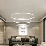 3-Lights Circular Pendant Light Chandelier Lighting Lamp Ambient Light Dimmable Remote Control - heparts