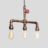 3-Lights Vintage Industrial Pipe Pendant Lights - heparts