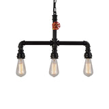 3-Lights Vintage Industrial Pipe Pendant Lights - heparts