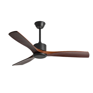 Modern 3-Blade Ceiling Fan with light Walnut Blade with Remote Control Included For Living Room