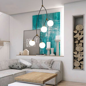 3/4/8 Wifi-Smart Lights Sputnik Globe Glass Chandelier Ambient Light Painted Finishes E26E27 - heparts